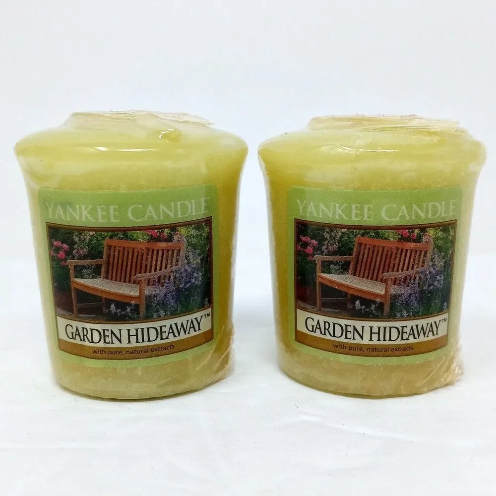 Yankee Candle Garden Hideaway 1.75 oz Votives - Set of 2 - RETIRED New & Sealed